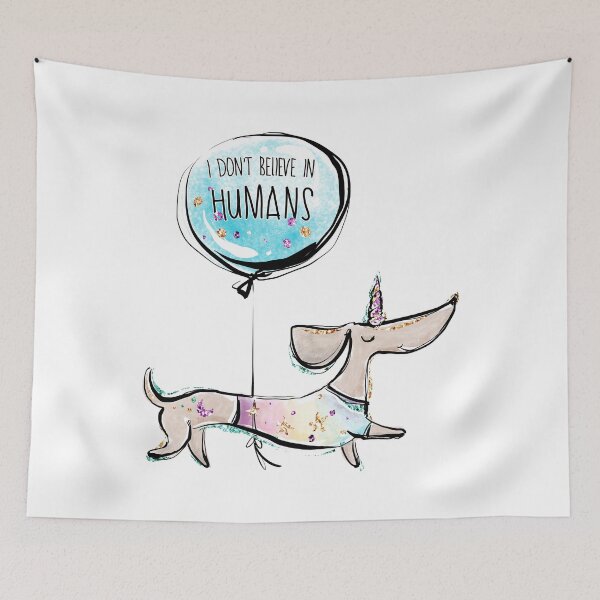 Item preview, I Don't Believe in Humans: The Dachshund Unicorn designed and sold by KaramfilaS.