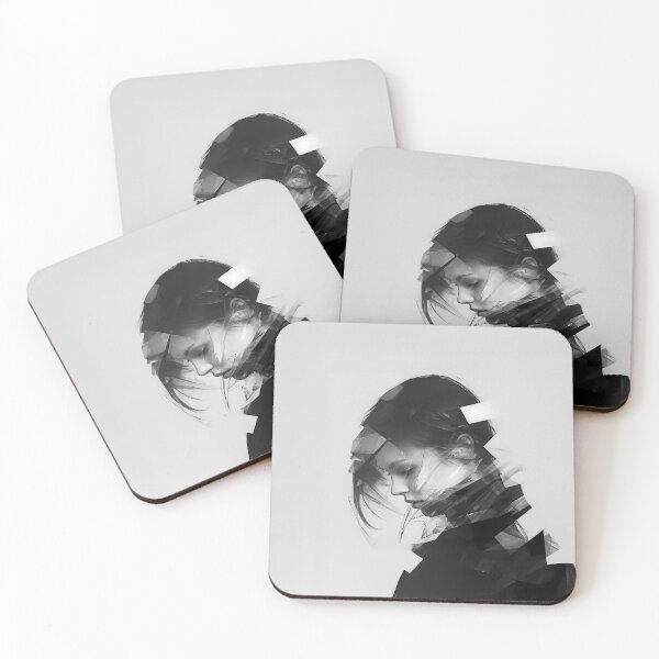 Item preview, Digital Echoes – Fragmented Abstract Portrait designed and sold by Ipek Morel.