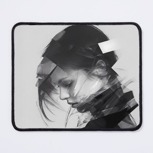 Item preview, Digital Echoes – Fragmented Abstract Portrait designed and sold by Ipek Morel.