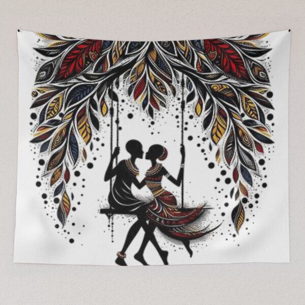 Item preview, African Tribal Art style, Couple on a swing designed and sold by Shs-Kenya.