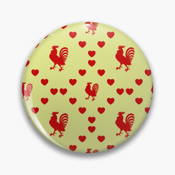 Item preview, Rooster Seamless Heart Pattern | Coq Modèle de cœur sans couture | Rooster Seamless Heart Pattern | Gallo Modello di cuore senza cuciture designed and sold by TheIconSmith.