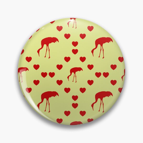 Item preview, Sandhill Crane Seamless Herzmuster | Grue des sables Modèle de cœur sans couture Motif de cœur | Sandhill Crane Seamless Heart Pattern designed and sold by TheIconSmith.