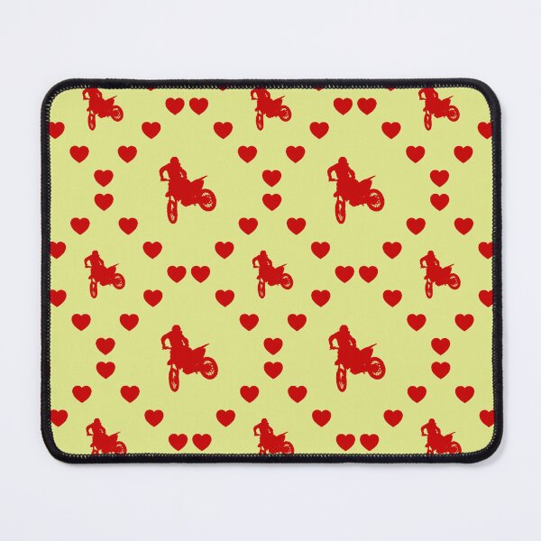 Item preview, Dirt Bike Stunt Nahtloses Herzmuster | Motif de cœur de moto tout-terrain sans couture | Dirt Bike Stunt Seamless Heart Pattern | Motivo del cuore senza cuciture di una moto da cross designed and sold by TheIconSmith.
