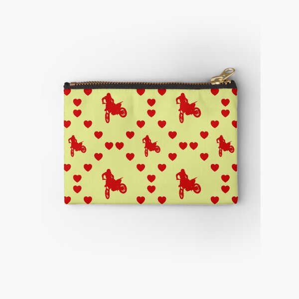 Item preview, Dirt Bike Stunt Nahtloses Herzmuster | Motif de cœur de moto tout-terrain sans couture | Dirt Bike Stunt Seamless Heart Pattern | Motivo del cuore senza cuciture di una moto da cross designed and sold by TheIconSmith.