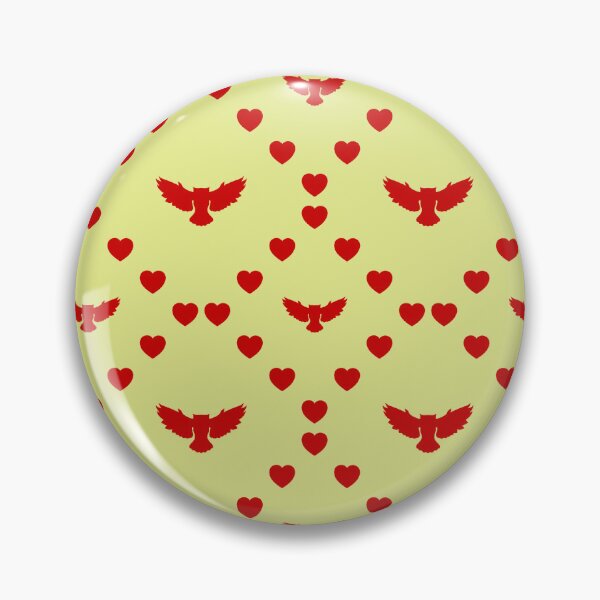 Item preview, Eule mit ausgebreiteten Flügeln Nahtloses Herzmuster | Motif de cœur de chouette aux ailes déployées sans couture | Owl Wings Spread Seamless Heart Pattern designed and sold by TheIconSmith.