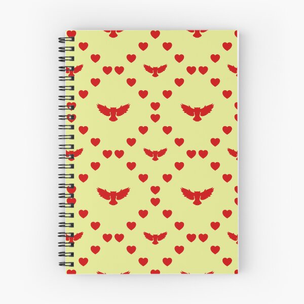 Item preview, Eule mit ausgebreiteten Flügeln Nahtloses Herzmuster | Motif de cœur de chouette aux ailes déployées sans couture | Owl Wings Spread Seamless Heart Pattern designed and sold by TheIconSmith.