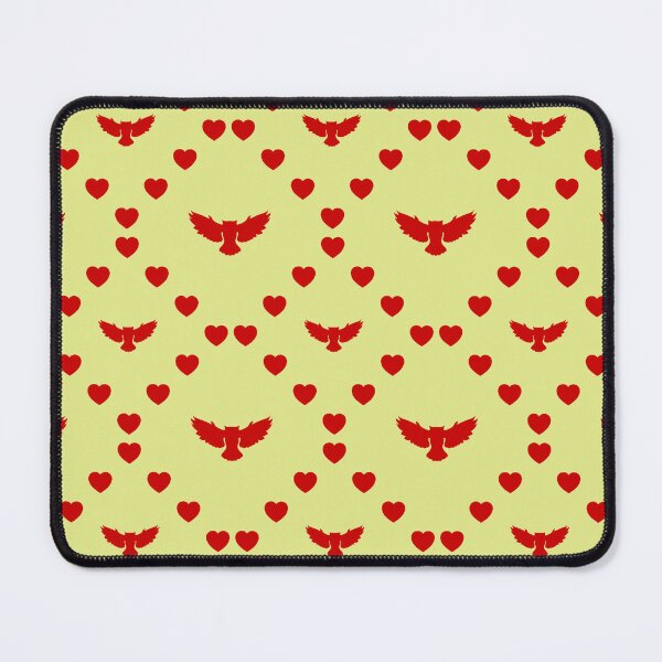 Item preview, Eule mit ausgebreiteten Flügeln Nahtloses Herzmuster | Motif de cœur de chouette aux ailes déployées sans couture | Owl Wings Spread Seamless Heart Pattern designed and sold by TheIconSmith.
