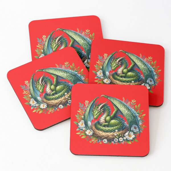 Item preview, Dragon in a nest with flowers designed and sold by LoneAngel.