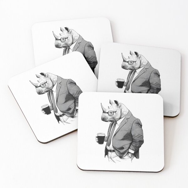 Item preview, Charging Brew The Coffee Rhino designed and sold by ShadowAndSlate.