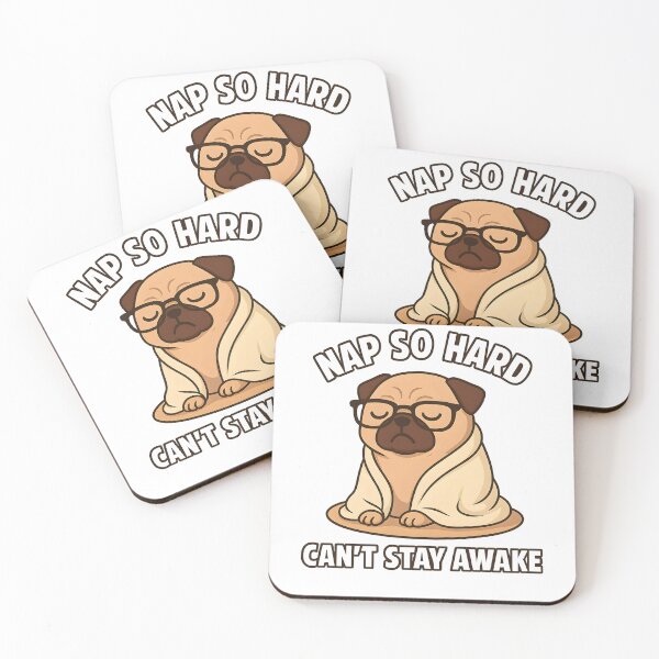 Item preview, Nap Time Vibes Pug – Cute & Funny Sleepy Pug Cartoon designed and sold by PixelNovaStudio.