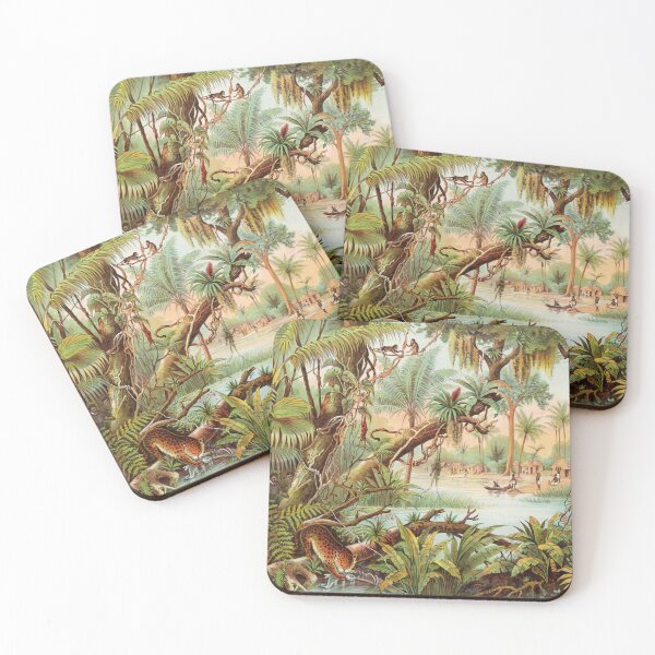Item preview, Tropical Zone by Levi Walter Yaggy: Vintage Botanical Jungle Illustration designed and sold by Starpuffdesign.