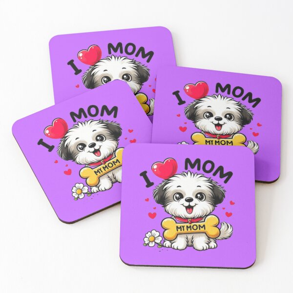 Item preview, I LOVE MOM cute puppy  designed and sold by Shs-Kenya.