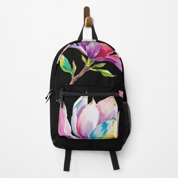 Item preview, Watercolor Colorful Magnolia Blossom with Butterflies designed and sold by MadCatPrints.
