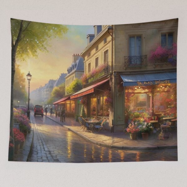 Item preview, Spring Stroll on a Parisian Street designed and sold by BlareBlare.