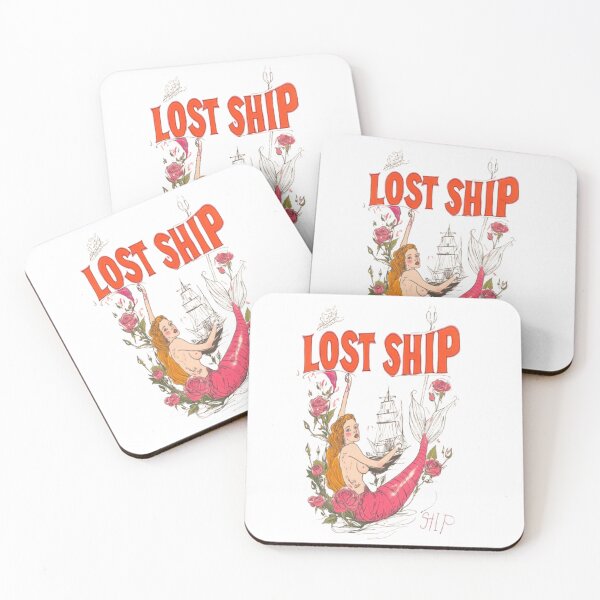 Item preview, Vintage Mermaid and Ship Drawing – Red Roses Aesthetic designed and sold by Asif's PixelPlay.