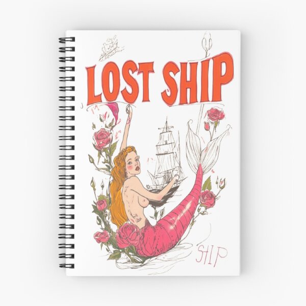 Item preview, Vintage Mermaid and Ship Drawing – Red Roses Aesthetic designed and sold by Asif's PixelPlay.