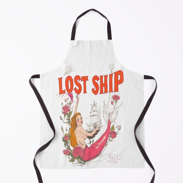 Item preview, Vintage Mermaid and Ship Drawing – Red Roses Aesthetic designed and sold by Asif's PixelPlay.
