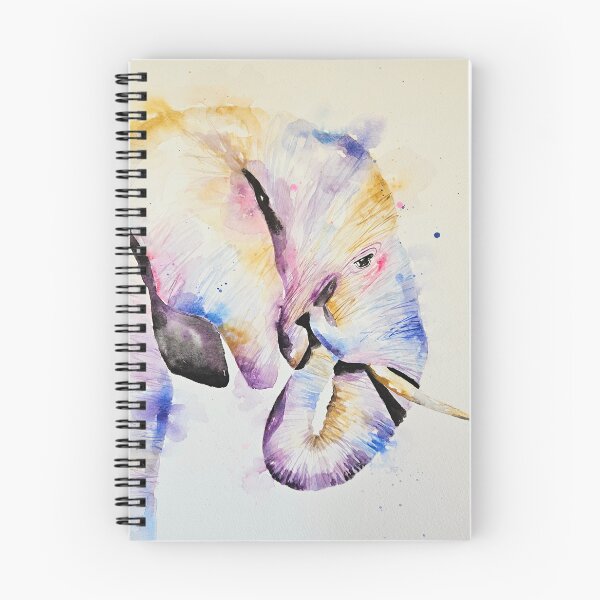 Item preview, Loose bright watercolour painting of an Elephant by Elle Smith Art  designed and sold by Elle-Smith-Art.