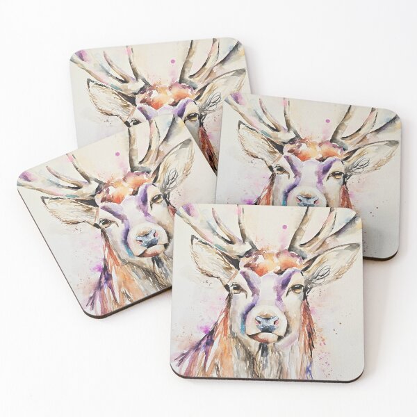 Item preview, Loose style watercolour painting of a Stag by Elle Smith Art  designed and sold by Elle-Smith-Art.