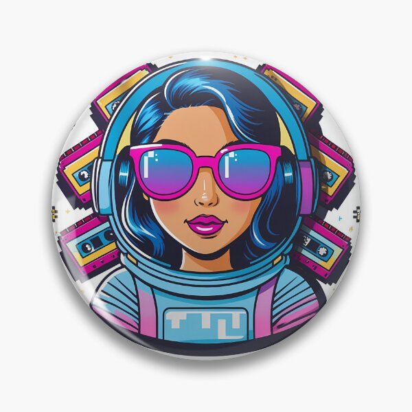 Item preview, Retro 90s Astronaut – Pixel Art & VHS Cartoon Space Design designed and sold by LoliDesignShop.