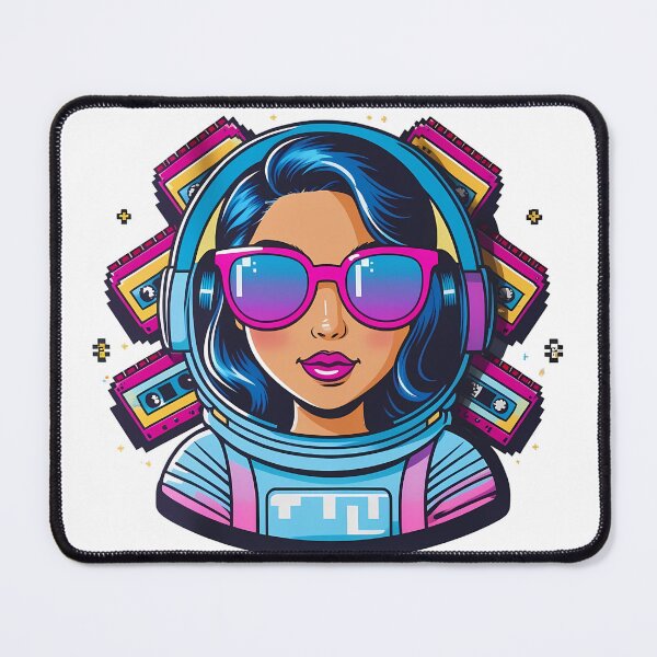 Item preview, Retro 90s Astronaut – Pixel Art & VHS Cartoon Space Design designed and sold by LoliDesignShop.