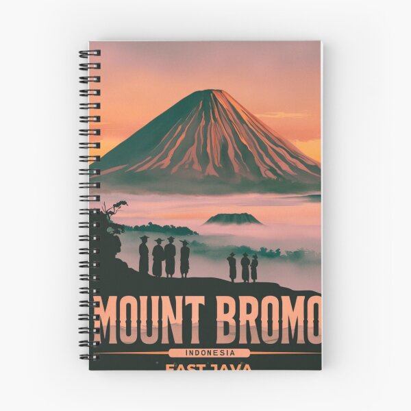 Item preview, Mount Bromo Poster, East Java Art, Indonesia South East Asia designed and sold by Bits & Bops Boutique.