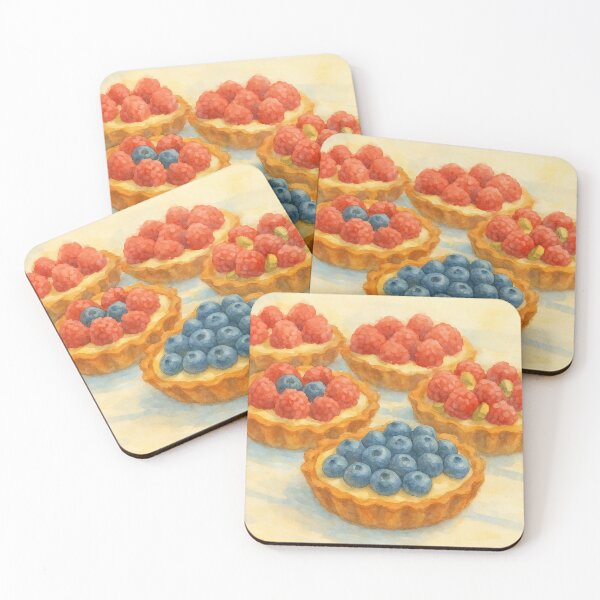 Item preview, Berry Tart Watercolor – Sweet Mini Fruit Tarts  designed and sold by Pacika.
