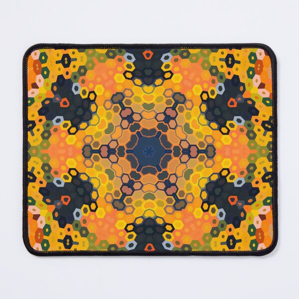 Item preview, Hex Mandala Yellow and Orange designed and sold by WormholeOrbital.