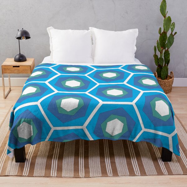 Item preview, BLUE hexagon patterns designed and sold by Wolagno.