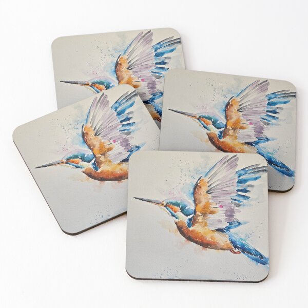 Item preview, Loose style watercolour painting of a Kingfisher by Elle Smith Art designed and sold by Elle-Smith-Art.