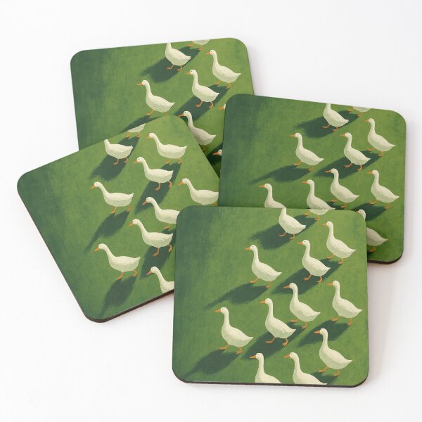Item preview, Abstract Goose March - Playful Goose Pattern Art Print designed and sold by Trendy Sticker & Merch Collection - Express Yourself.