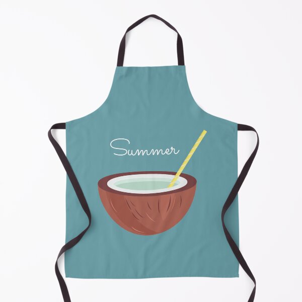 Item preview, Ilustración de verano de diseño plano con cóctel de coco designed and sold by AlginaPugachova.