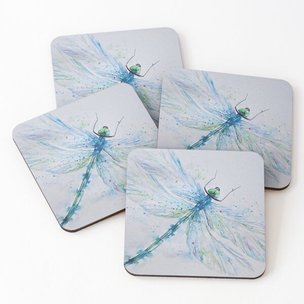 Item preview, Loose style watercolour art painting of a Dragonfly by Elle Smith Art designed and sold by Elle-Smith-Art.