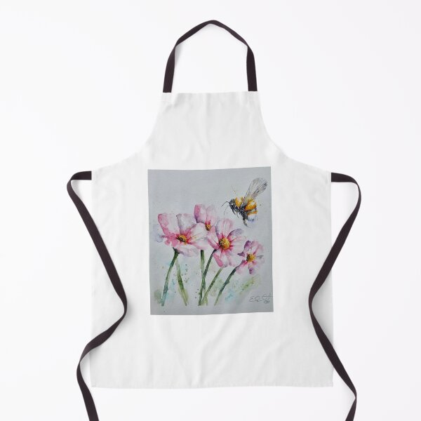 Item preview, Loose style watercolour art painting of a Bee and Flowers designed and sold by Elle-Smith-Art.