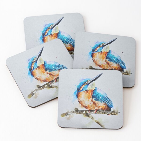 Item preview, Loose style watercolour painting of a Kingfisher by Elle Smith Art designed and sold by Elle-Smith-Art.