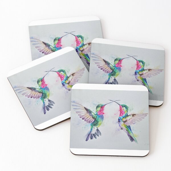 Item preview, Loose style watercolour painting of Hummingbirds by Elle Smith Art designed and sold by Elle-Smith-Art.