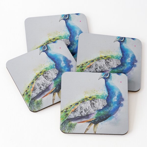 Item preview, Loose style Peacock bird in watercolour by Elle Smith Art designed and sold by Elle-Smith-Art.