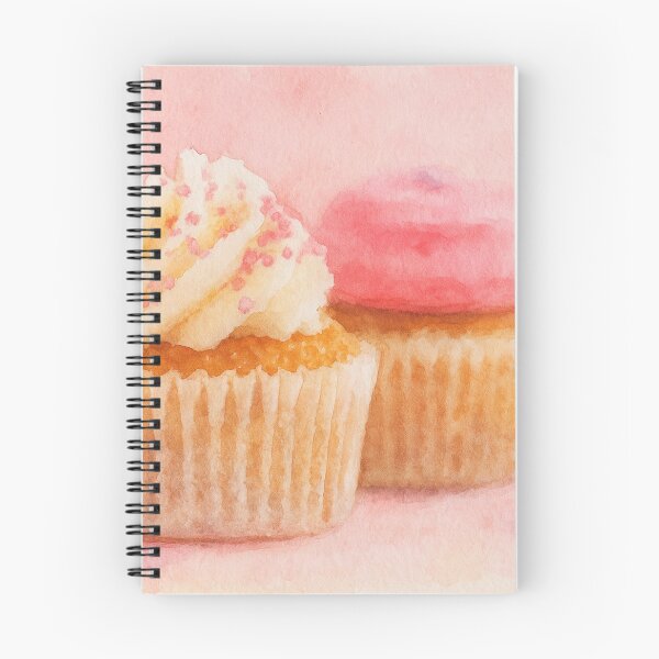Item preview, Sweet Watercolor Cupcakes – Soft Pink Dessert Art designed and sold by Pacika.