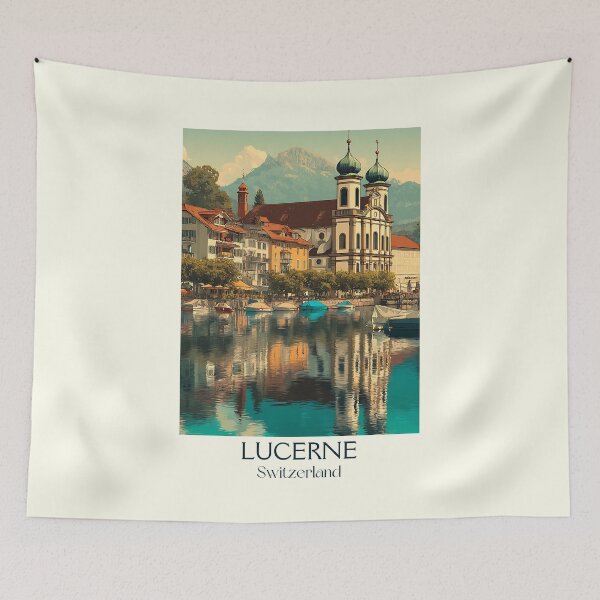 Item preview, Lucerne Poster – Baroque Beauty & Lakeside Reflection designed and sold by TuncGK.