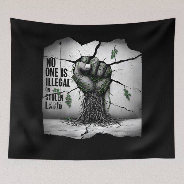 Item preview, Rebellious Roots Break Concrete Wall designed and sold by ChicTrendz.