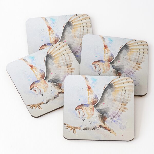 Item preview, Loose style watercolour painting of a Barn Owl Bird by Elle Smith Art designed and sold by Elle-Smith-Art.