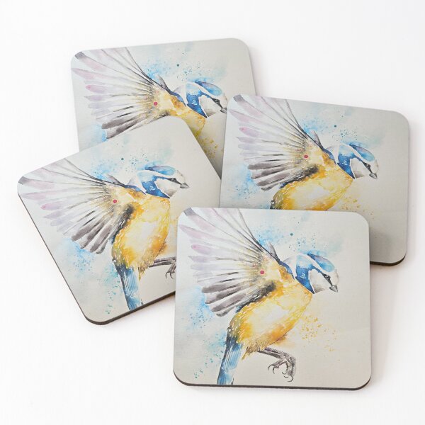 Item preview, Loose style watercolour painting of a Blue Tit by Elle Smith Art designed and sold by Elle-Smith-Art.