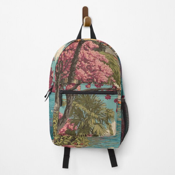 Item preview, Ascona Poster – Blossom-Lined Lakefront in Ticino designed and sold by TuncGK.