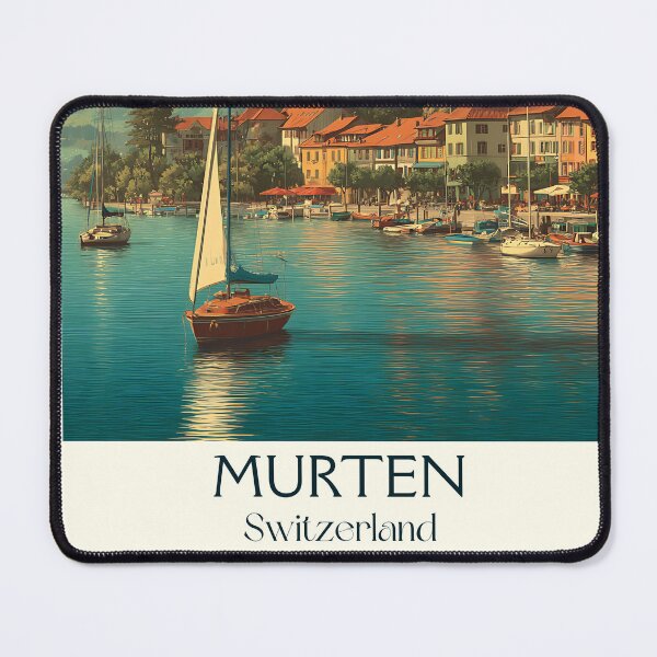 Item preview, Murten Poster – Sailing into Still Waters & Medieval Charm designed and sold by TuncGK.