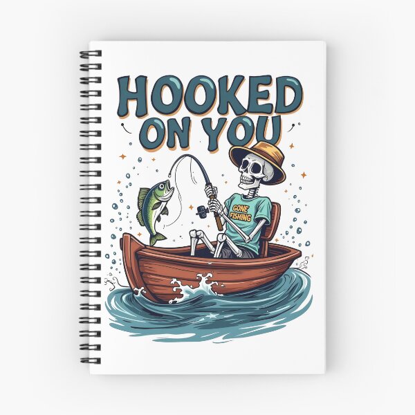 Item preview, Hooked On You Skeleton Fishing Design designed and sold by GesparHouse.
