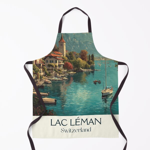 Item preview, Lac Léman Poster – Boats & Vineyards by the Water designed and sold by TuncGK.