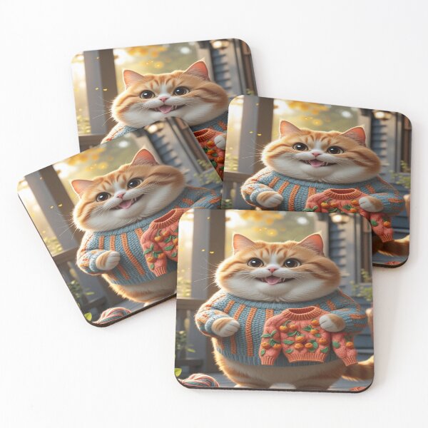 Item preview, Cute fat cat designed and sold by saly55887.