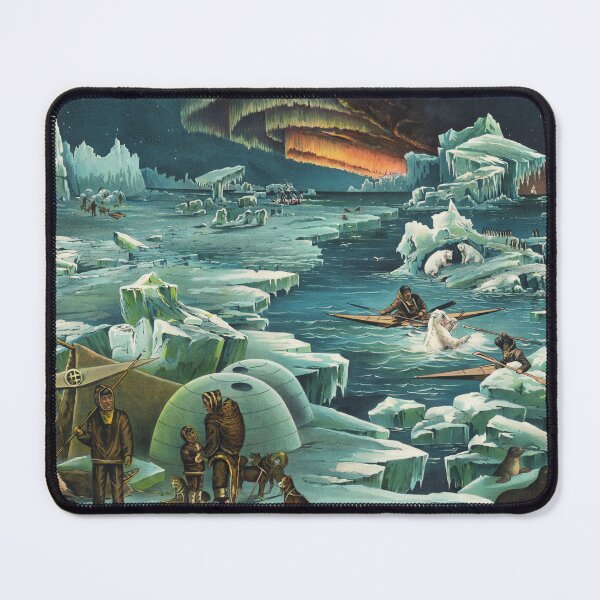 Item preview, Arctic Zone by Levi Walter Yaggy: Exquisite Antique Lithograph of Polar Regions designed and sold by Starpuffdesign.