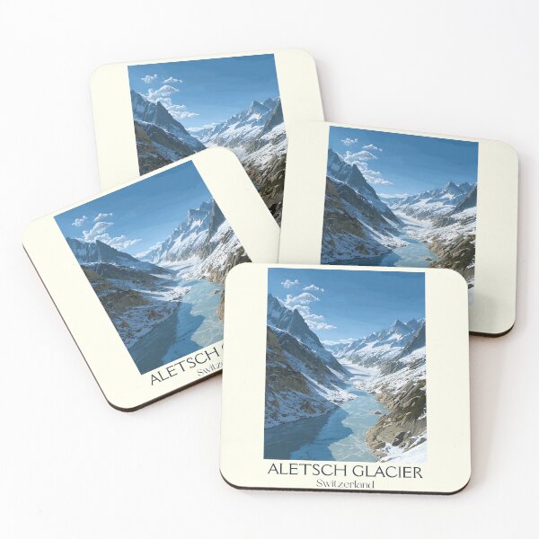 Item preview, Aletsch Glacier Poster – Snowy Majesty in the Heart of the Alps designed and sold by TuncGK.