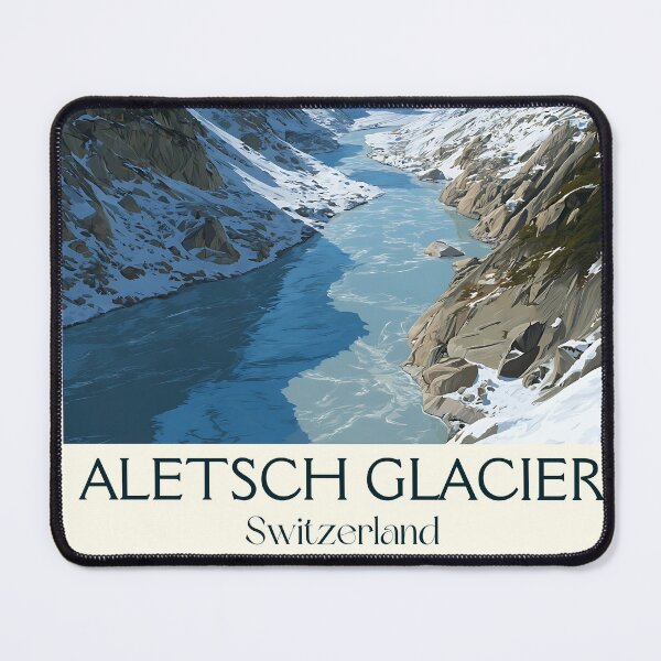 Item preview, Aletsch Glacier Poster – Snowy Majesty in the Heart of the Alps designed and sold by TuncGK.